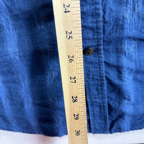 The Territory Ahead Mens Large Casual Long Sleeve Button Down Shirt Blue Stripes - Picture 9 of 9